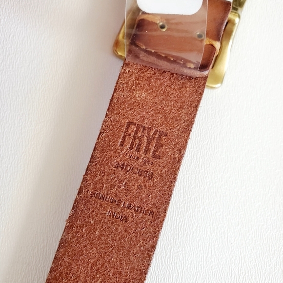 Frye Genuine Leather Cawgirl Vestern Bohemian Brown Belt Sz L 34DC836 NWT main image 12